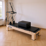 Wooden Pilates Reformer With Tower - Black