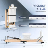 Foldable Pilates Reformer Dimensions - Product Size