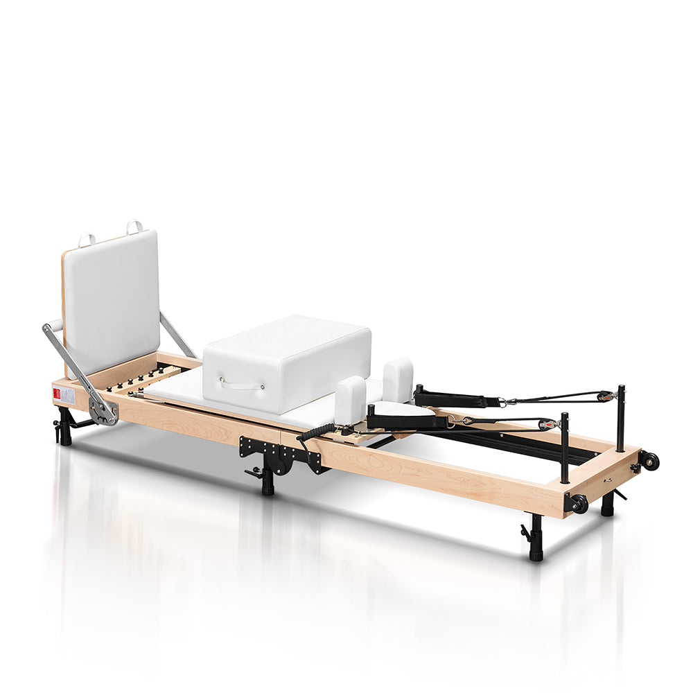 Foldable Pilates Reformer - White