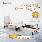 Foldable Pilates Reformer - White