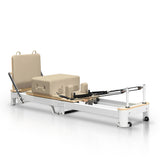 Foldable Pilates Reformer Machine - Mocha