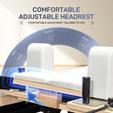 White Pilates Reformer headrest with adjustable feature