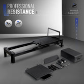 Black Pilates Reformer and Accessories