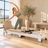 Aluminum Foldable Pilates Reformer - Mocha