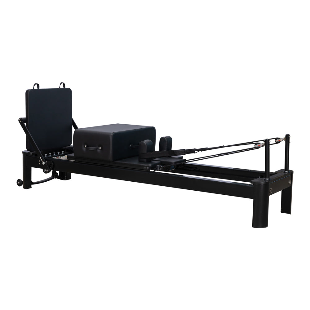 Black Aluminum Pilates Reformer Machine