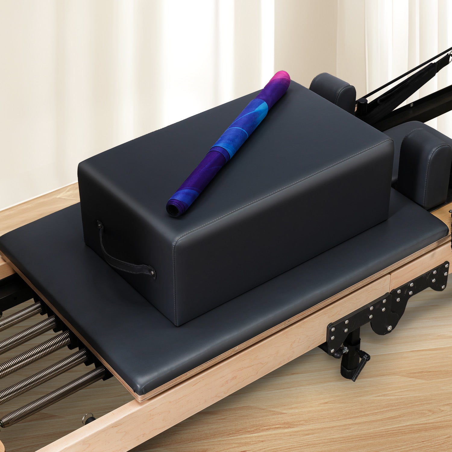 Pillate Box Pilates Sitting Box | Maple Wood & Leather | Faittd-pilates