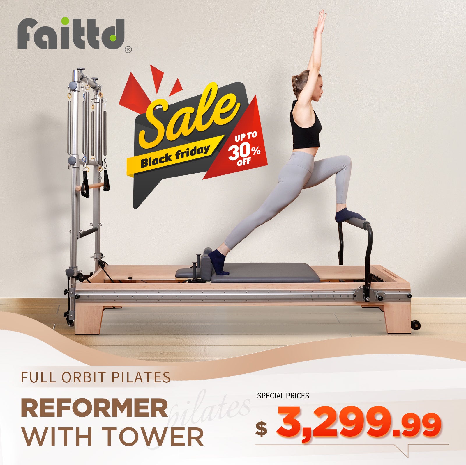 Full Orbit Pilates Reformer With Tower
