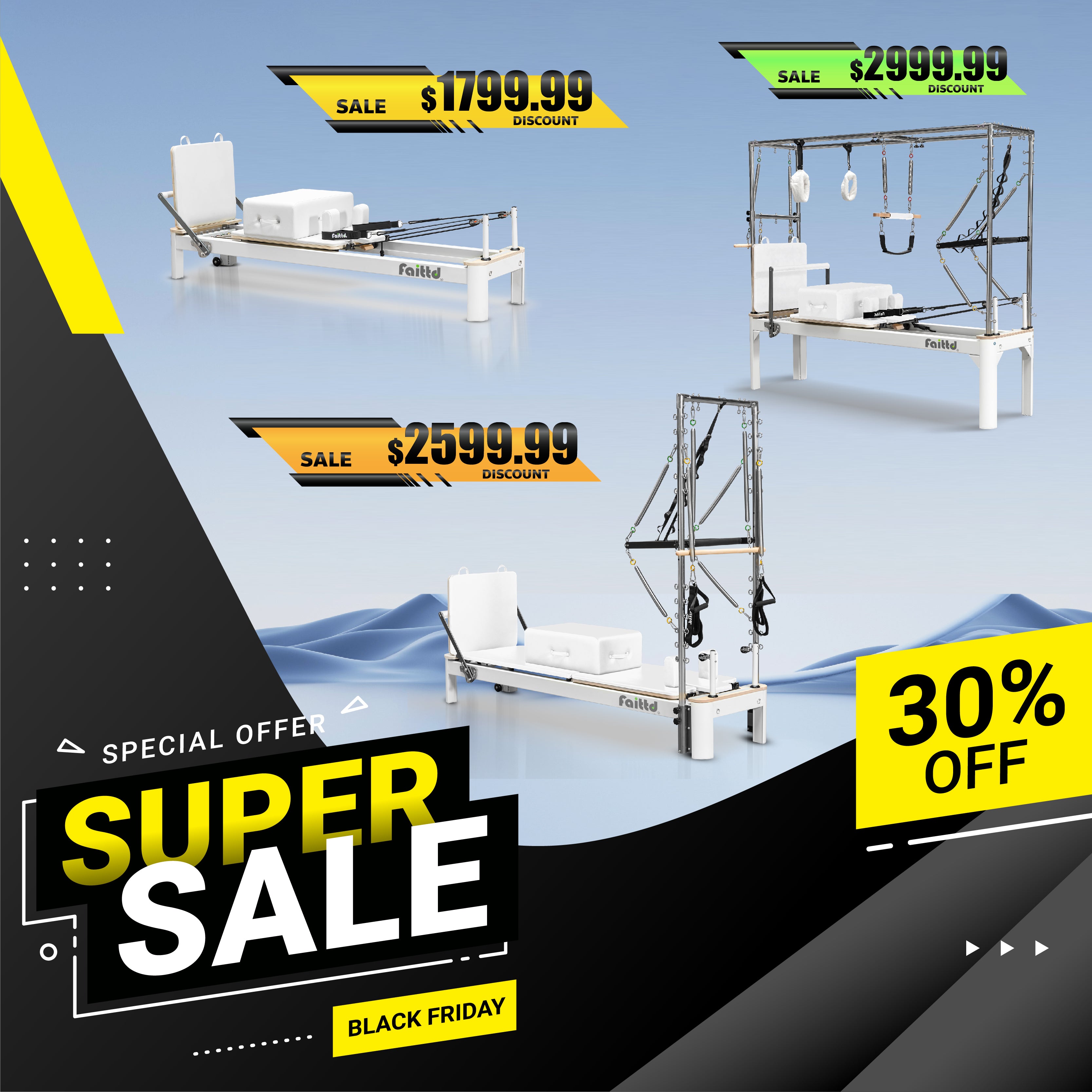 Aluminium Cadillac Reformer -White