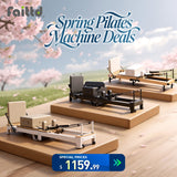 Foldable Pilates Reformer - White