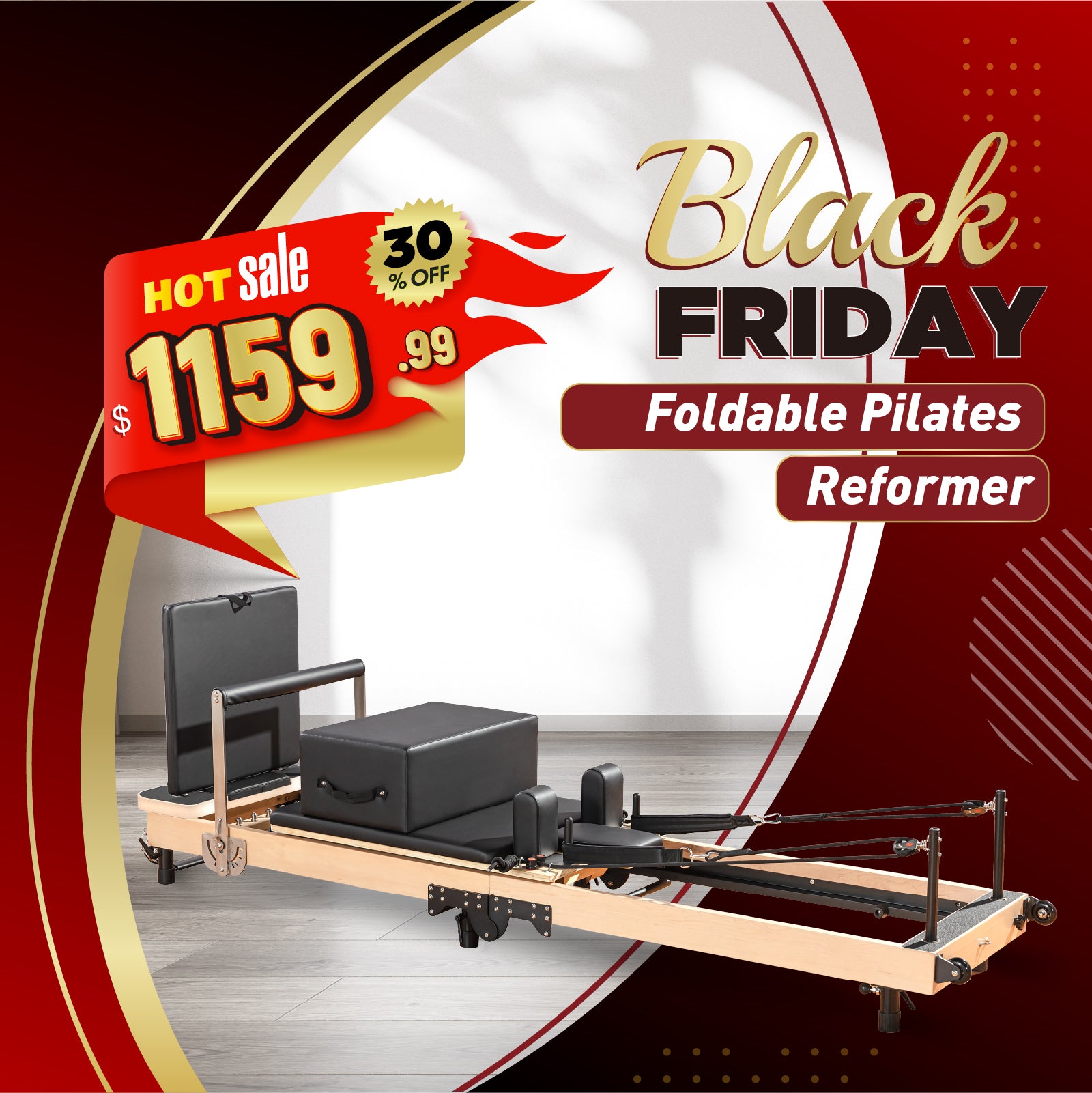 Foldable Pilates Reformer