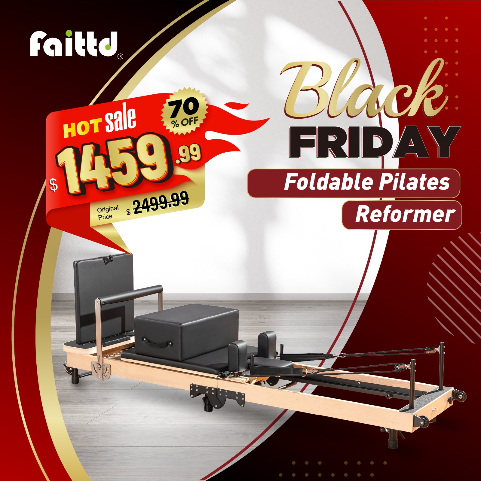 Foldable Pilates Reformer