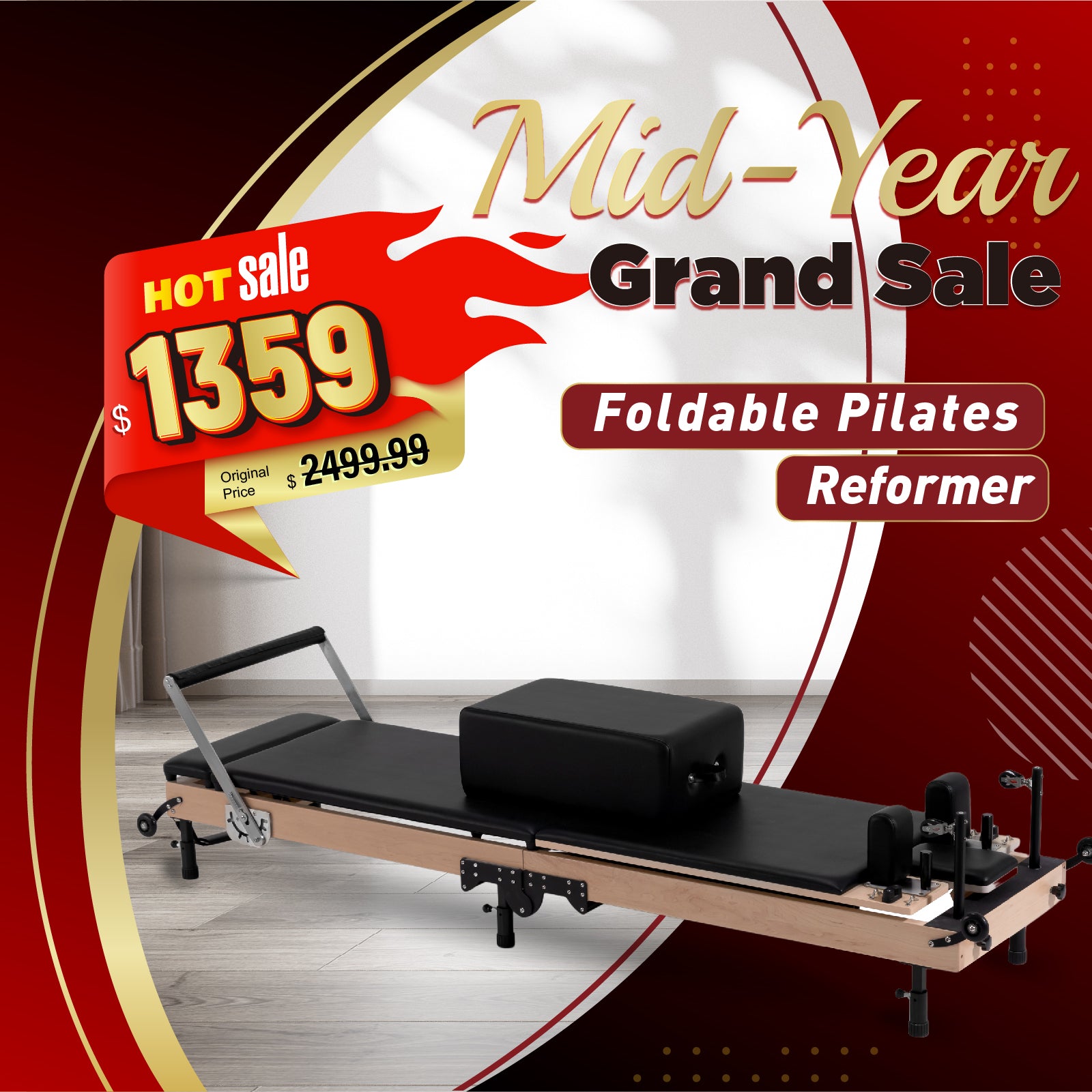 Foldable Pilates Reformer