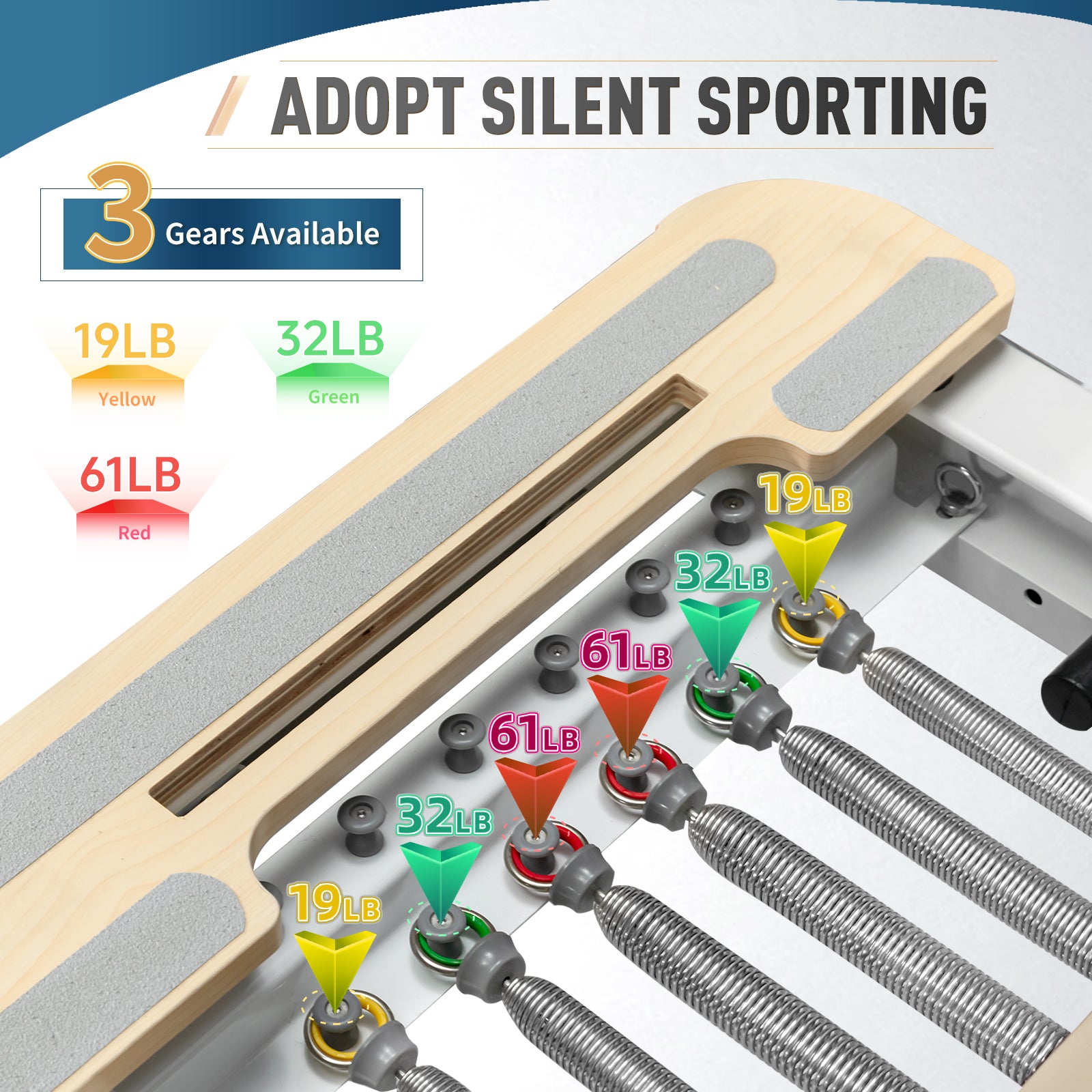 Aluminum Foldable Pilates Reformer - Red